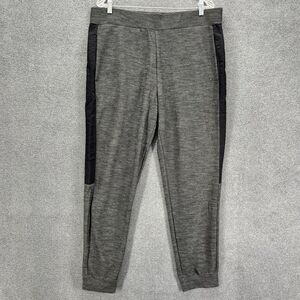 Calvin Klein Jeans Joggers Womens Large Gray Black stripe Logo sweatpants